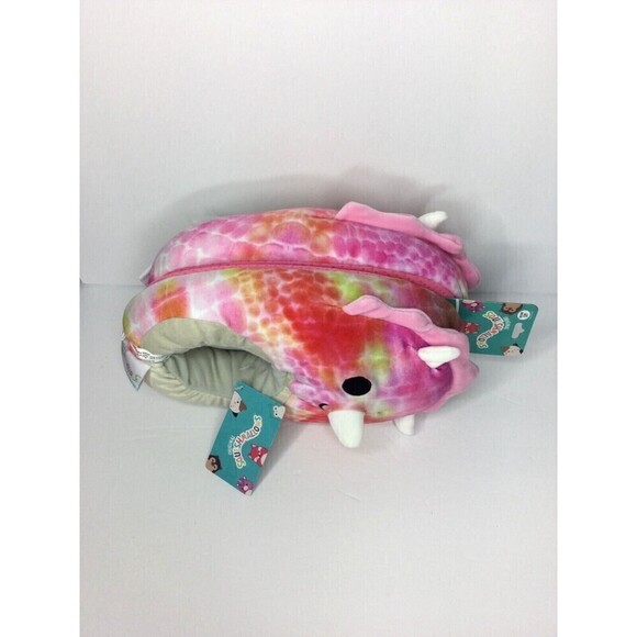 KellyToy Squishmallows Trinity Dino Kids Size 4/5 Pink Plush Slip-On Slipper - Picture 5 of 6